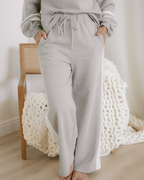 Jordyn Varsity Long Sleeve Pullover and Pants Set | Gray