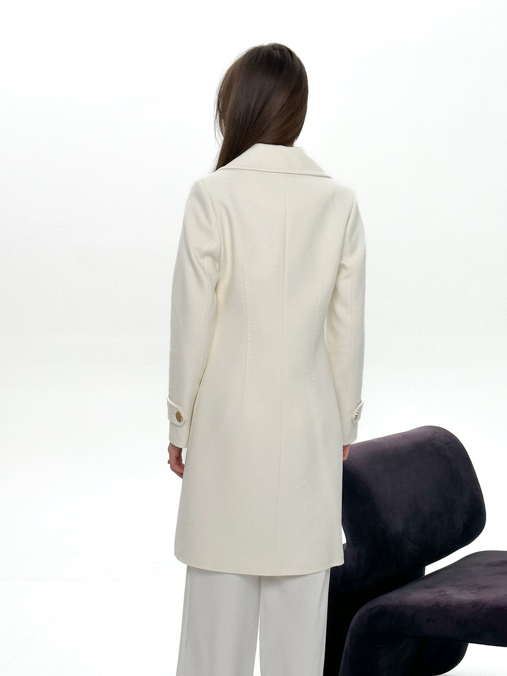 Alila Cashmere Wool Coat White