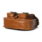 Two Pocket Leather Sling Bag
