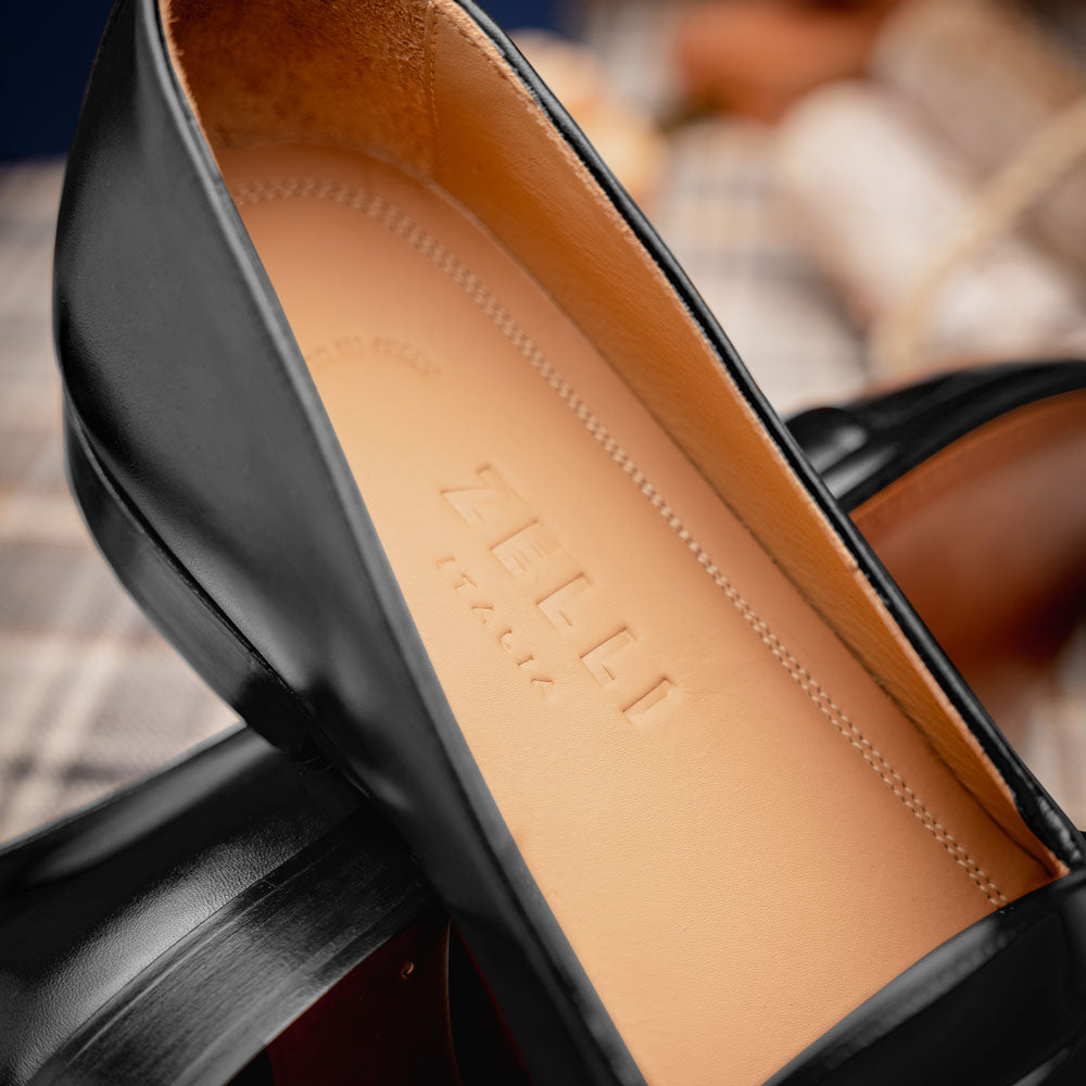 Savannah Calfskin Penny Loafer | Black