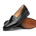 Savannah Calfskin Penny Loafer | Black