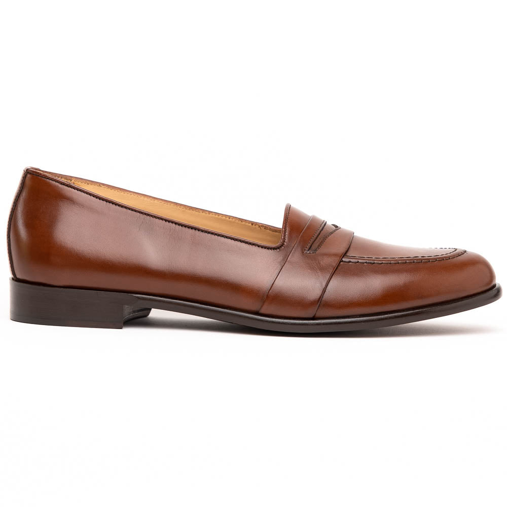 Savannah Calfskin Penny Loafer | Chili