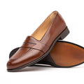Savannah Calfskin Penny Loafer | Chili