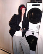 Fireladyfur Women's Hooded Merino Sheepskin Jacket ‘Bad Boy’