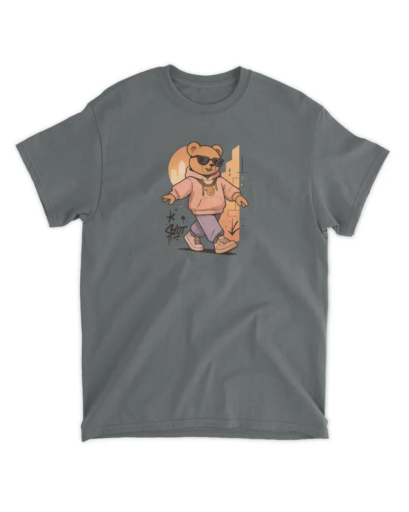Walking Teddy Printed T-Shirt