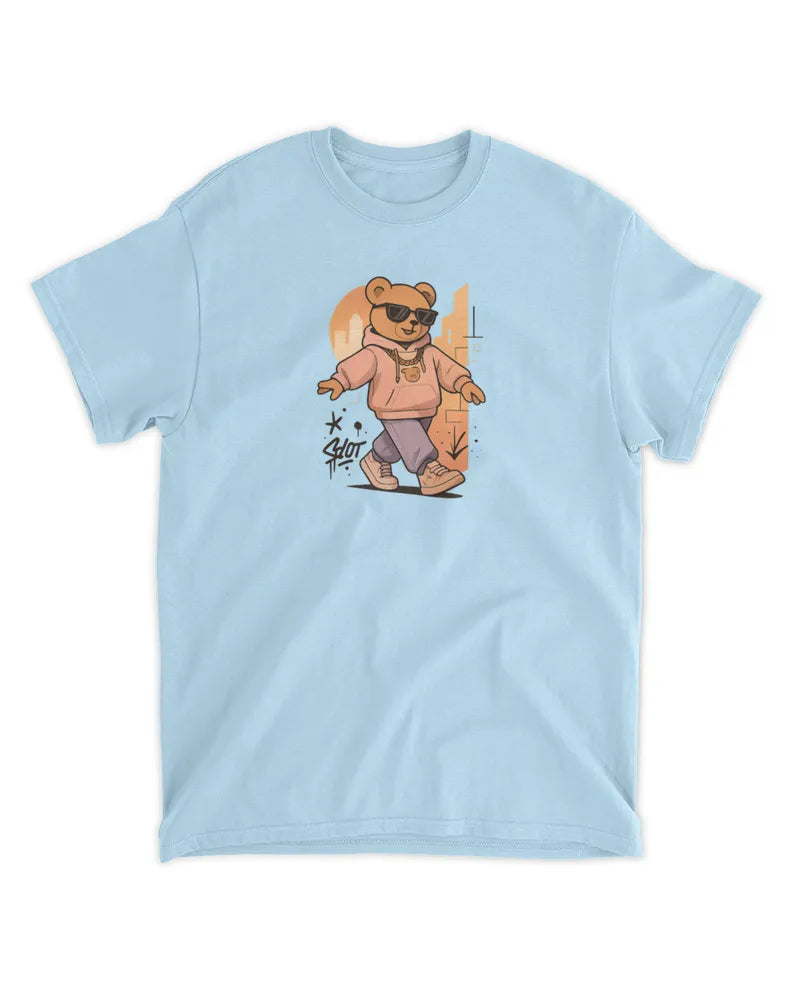 Walking Teddy Printed T-Shirt