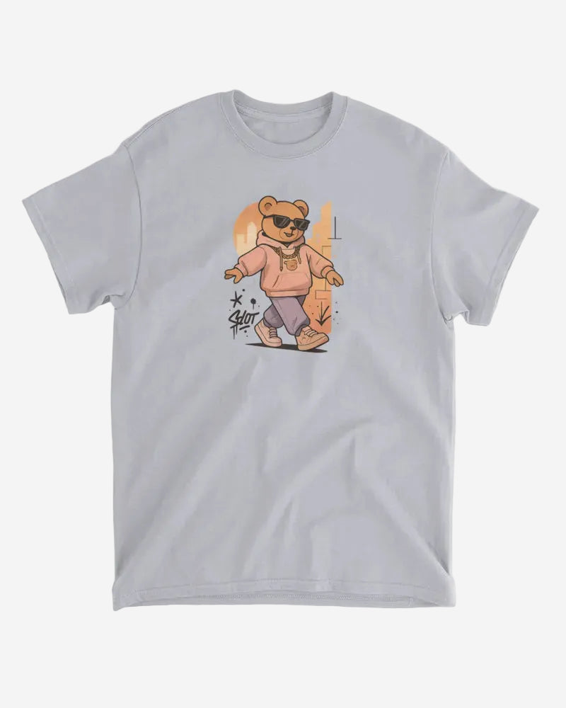 Walking Teddy Printed T-Shirt