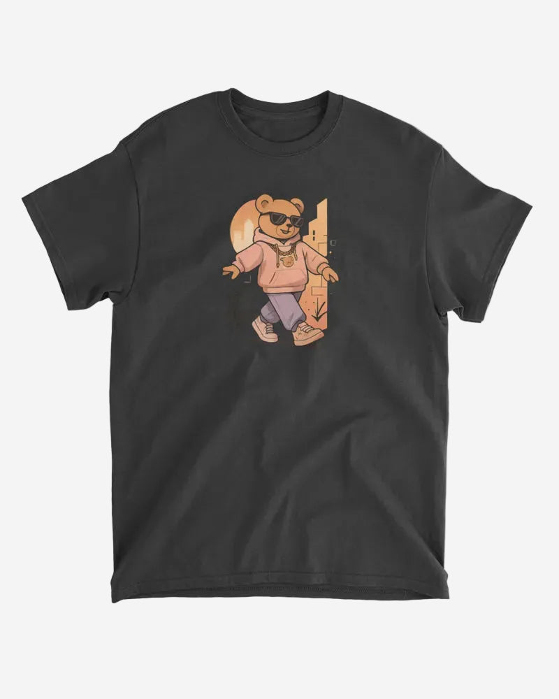 Walking Teddy Printed T-Shirt