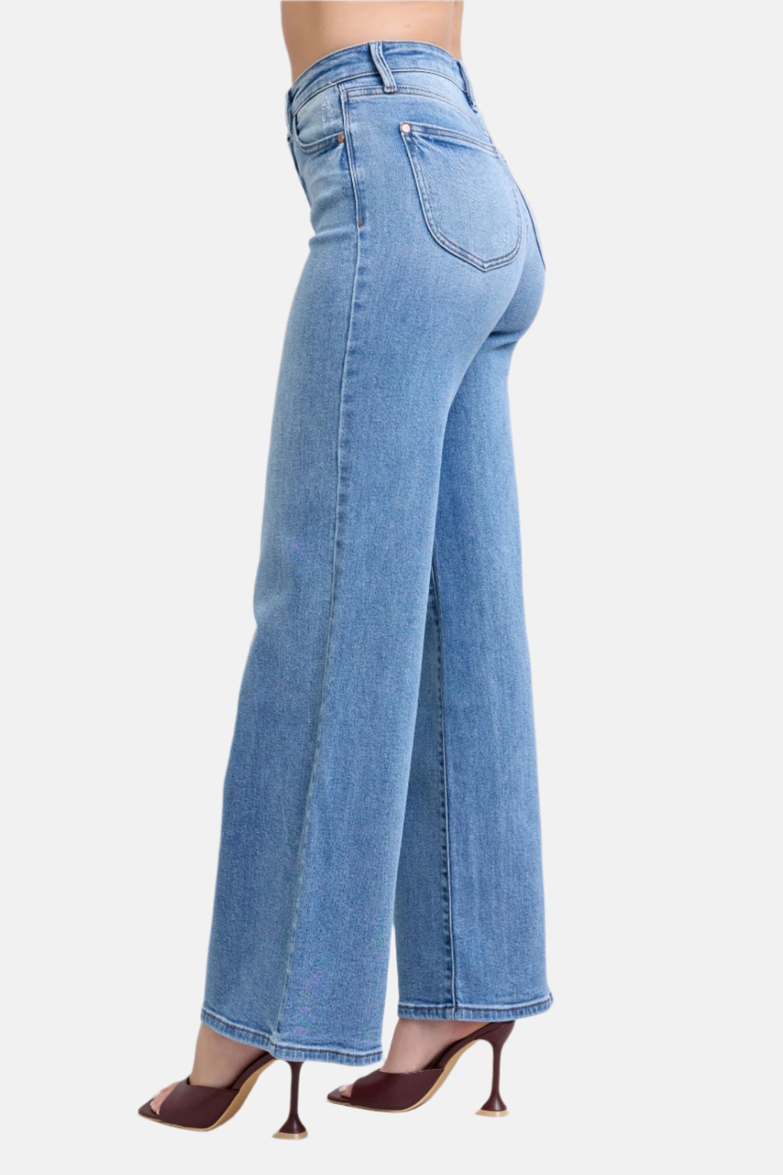 Wide Leg Jeans with Pockets
