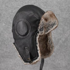 Vintage Style Genuine Sheep Leather Aviator Hat