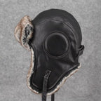Vintage Style Genuine Sheep Leather Aviator Hat