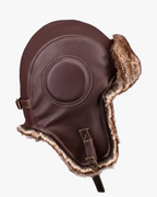 Vintage Style Genuine Sheep Leather Aviator Hat