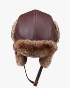 Vintage Style Genuine Sheep Leather Aviator Hat