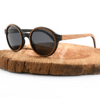 Pepe Iconic Round Wood Sunglasses