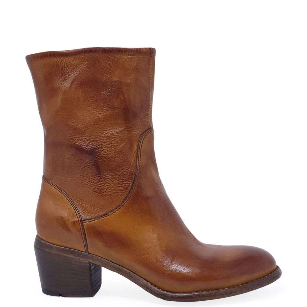 Madison Maison Brown Leather Mid Calf Boot