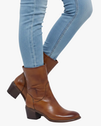 Madison Maison Brown Leather Mid Calf Boot