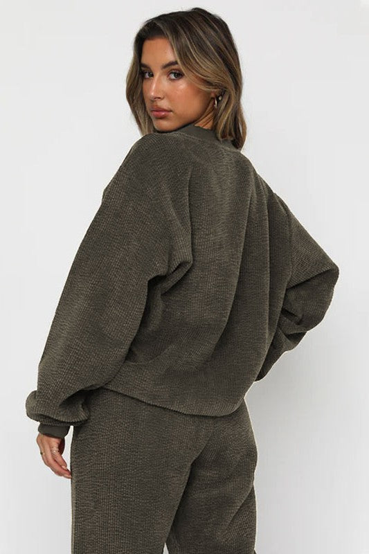 Two-Piece Corduroy Western Set