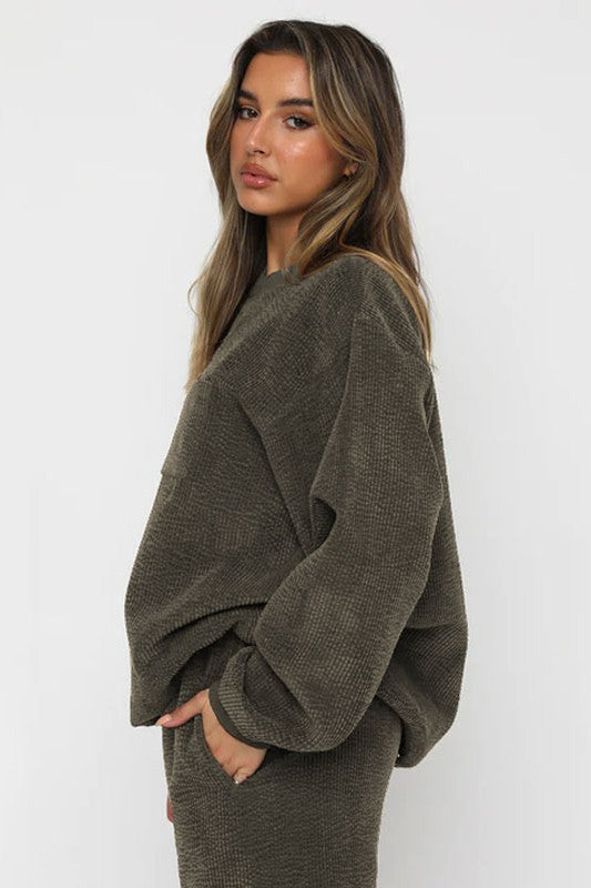 Two-Piece Corduroy Western Set