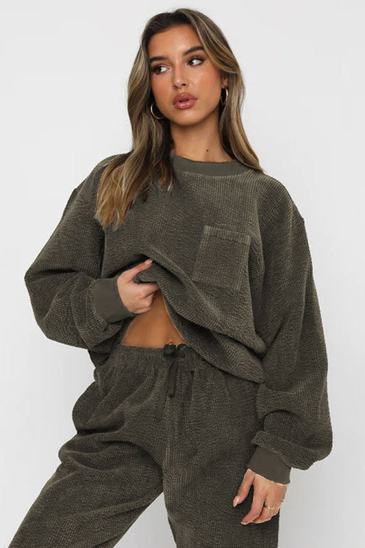 Two-Piece Corduroy Western Set