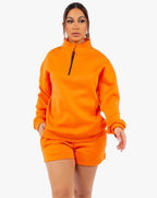 Women’s Sweatshirt and Short Set | Orange