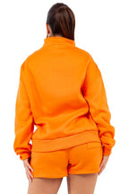 Women’s Sweatshirt and Short Set | Orange
