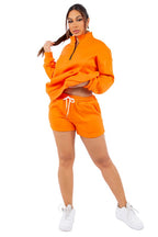 Women’s Sweatshirt and Short Set | Orange