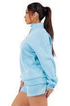 Sweatshirt and Shorts Set Sky Blue