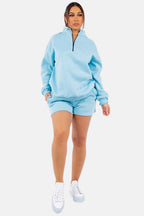 Sweatshirt and Shorts Set Sky Blue