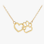 HeartPaws Heart and Paw Necklace