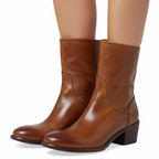Madison Maison Brown Leather Mid Calf Boot