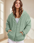 Long Zip-Up Hoodie | Soft Cotton Velvet | Oversized Fit