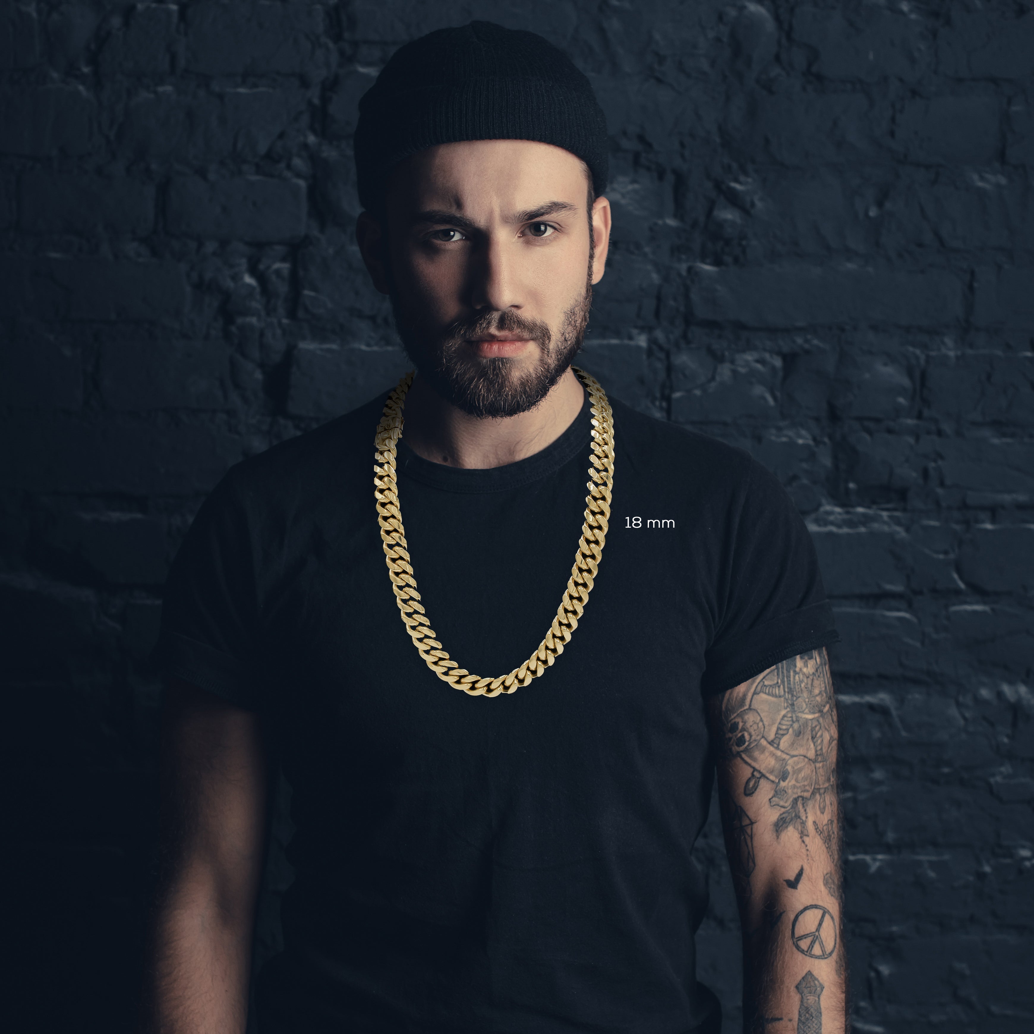 Cuban Link 18K Gold Plated Necklace 30"