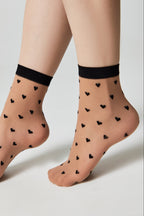 Conte Fantasy Socks Hearts Pattern