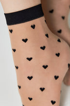 Conte Fantasy Socks Hearts Pattern