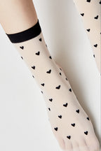 Conte Fantasy Socks Hearts Pattern