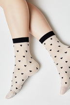 Conte Fantasy Socks Hearts Pattern