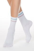 Conte Cotton Long Socks Active 157 | Lurex Stripes