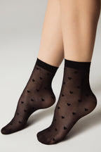 Conte Fantasy Socks Hearts Pattern