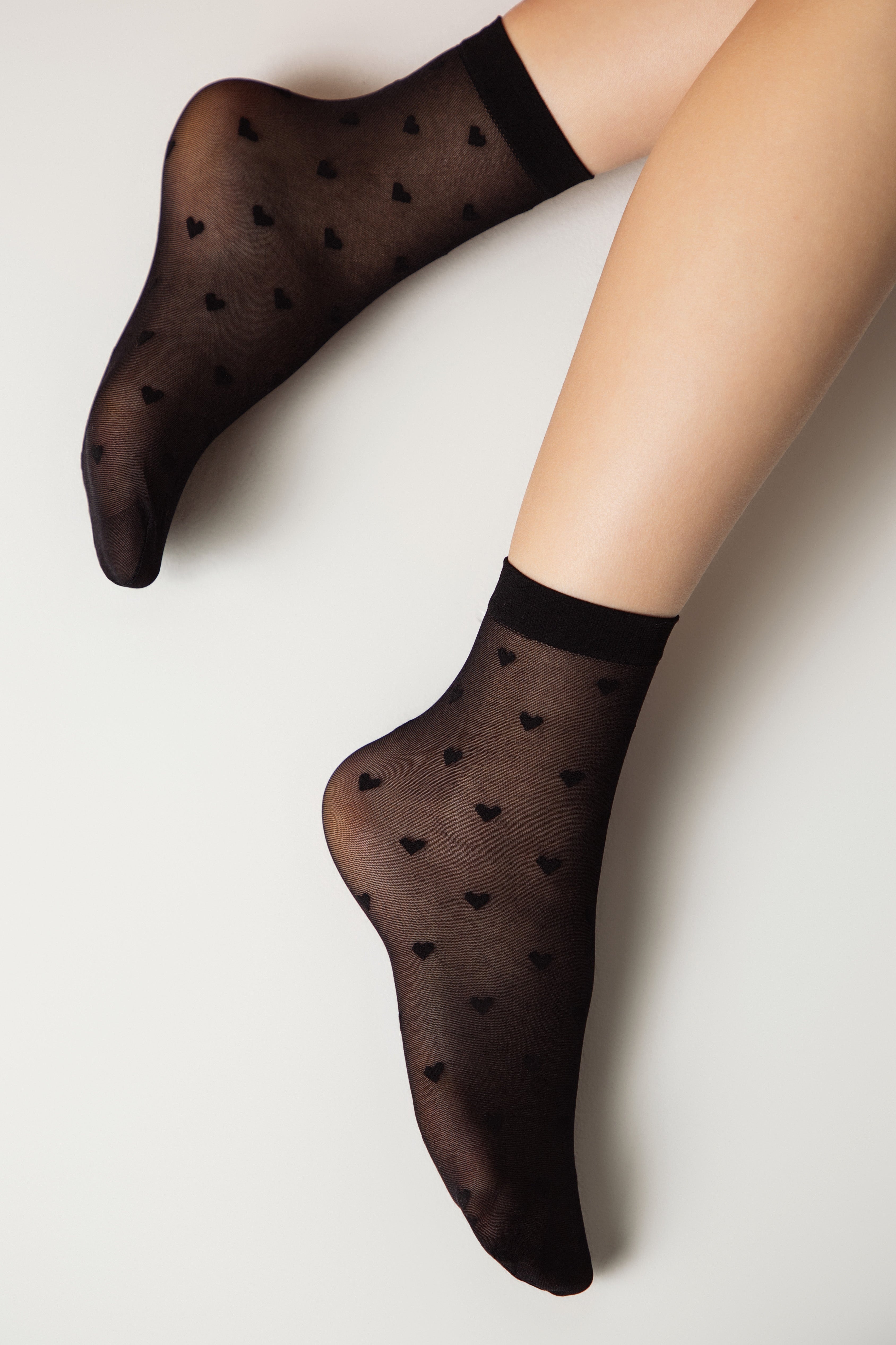 Conte Fantasy Socks Hearts Pattern