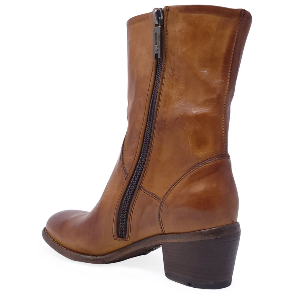 Madison Maison Brown Leather Mid Calf Boot