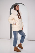 Genuine Polar Fox Thinsulate™ Coat | Ivory