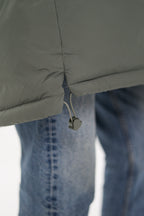 Genuine Polar Fox Trim Bio Down Coat | Sage