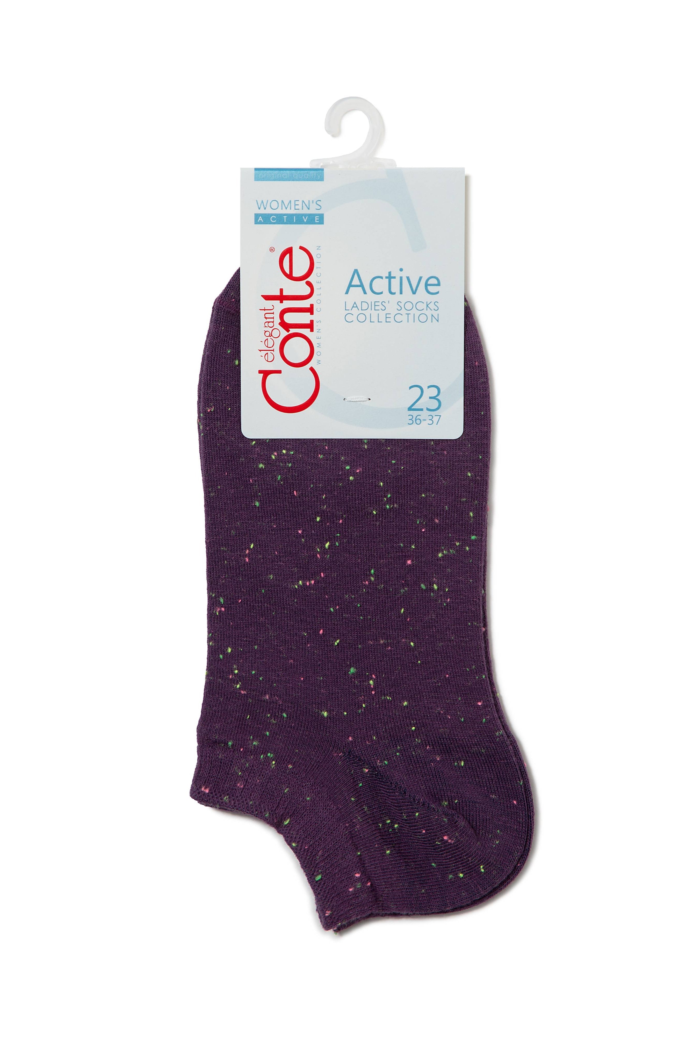 Cotton Ankle Socks Conte Active Knitted Colorful Pixels 085