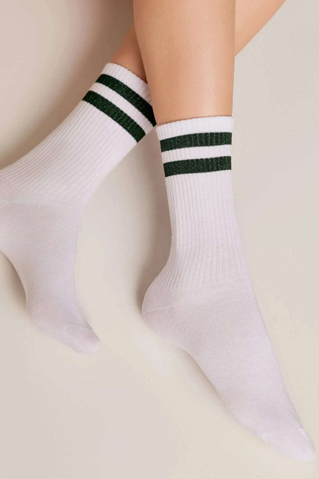 Conte Cotton Long Socks Active 157 | Lurex Stripes