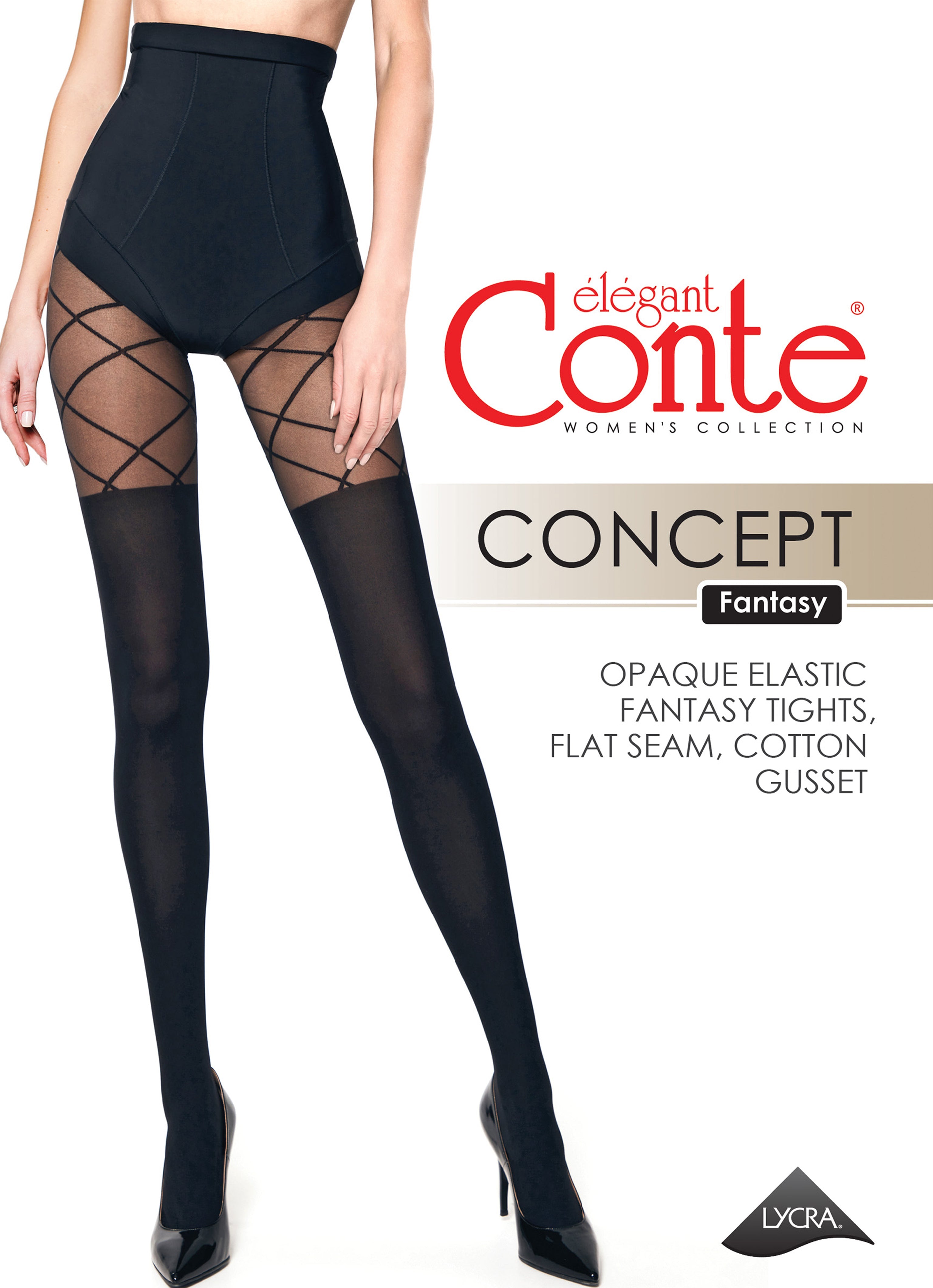 Conte Concept Fantasy Tights | Knee-Highs with Diamonds