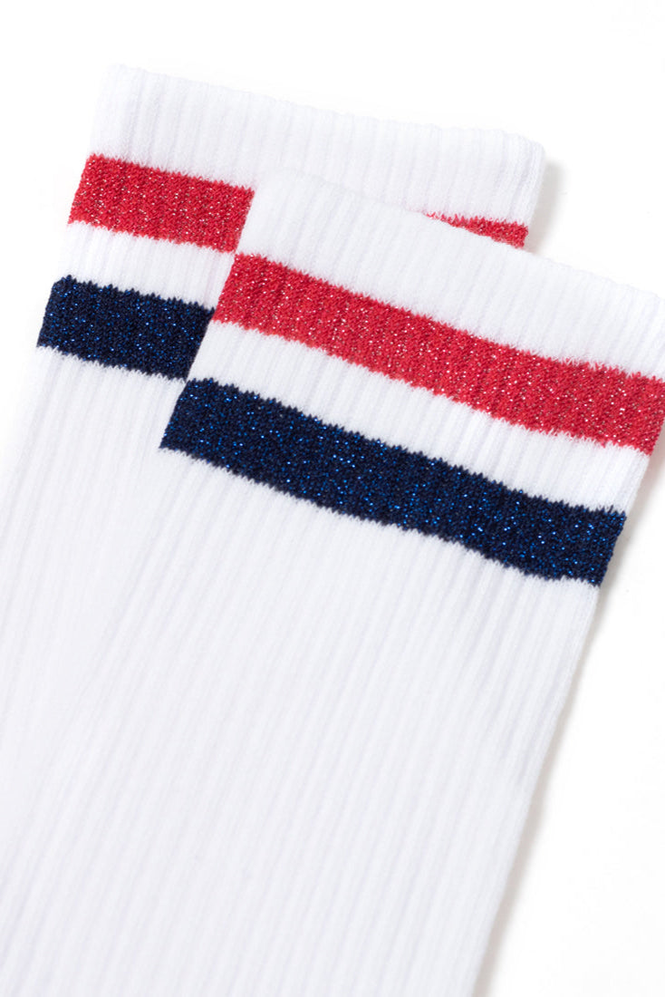 Conte Cotton Long Socks Active 157 | Lurex Stripes