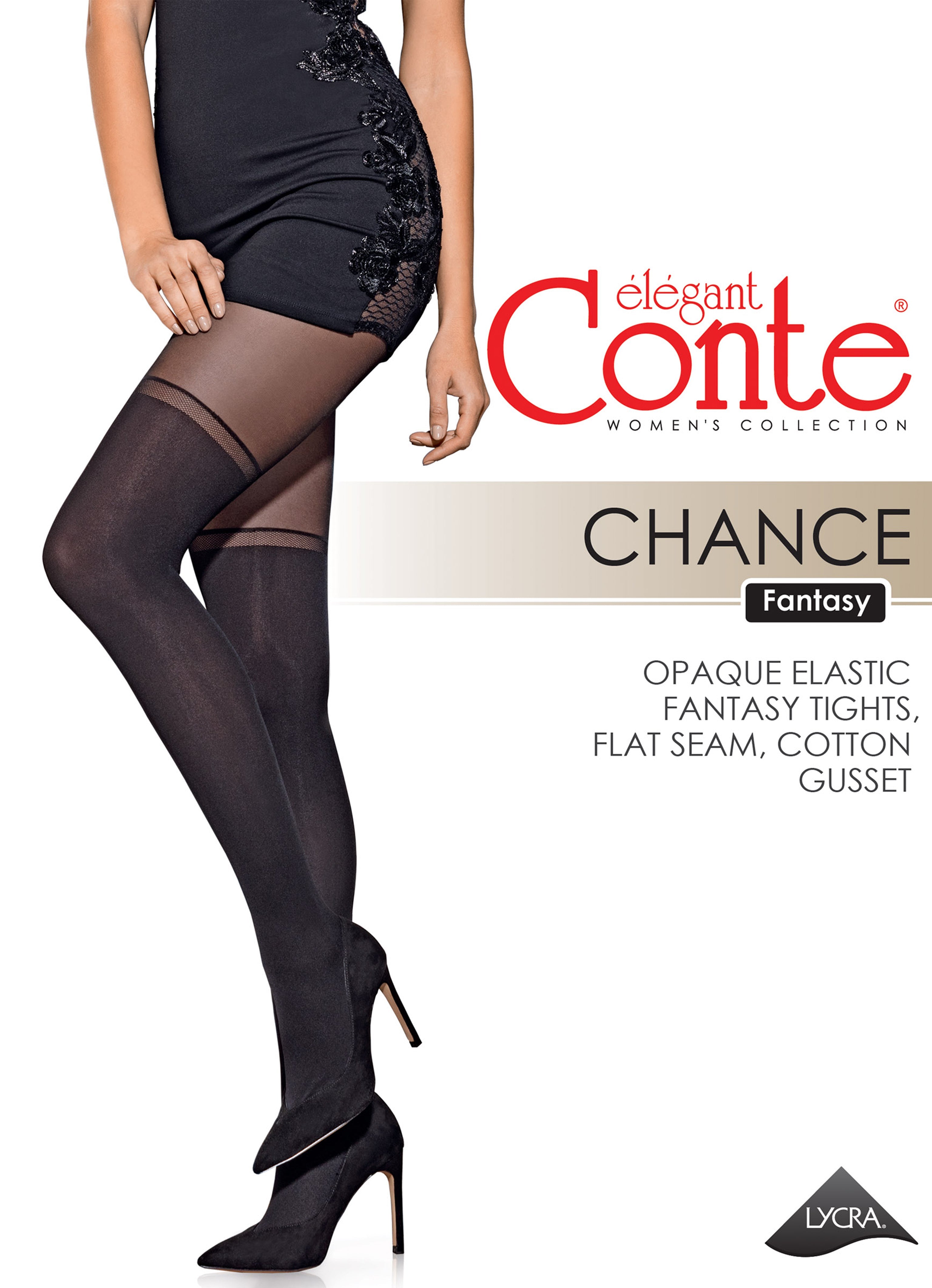 Fantasy Tights Conte Chance with Stockings Imitation