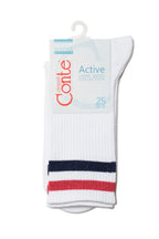 Conte Cotton Long Socks Active 157 | Lurex Stripes