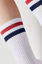 Conte Cotton Long Socks Active 157 | Lurex Stripes