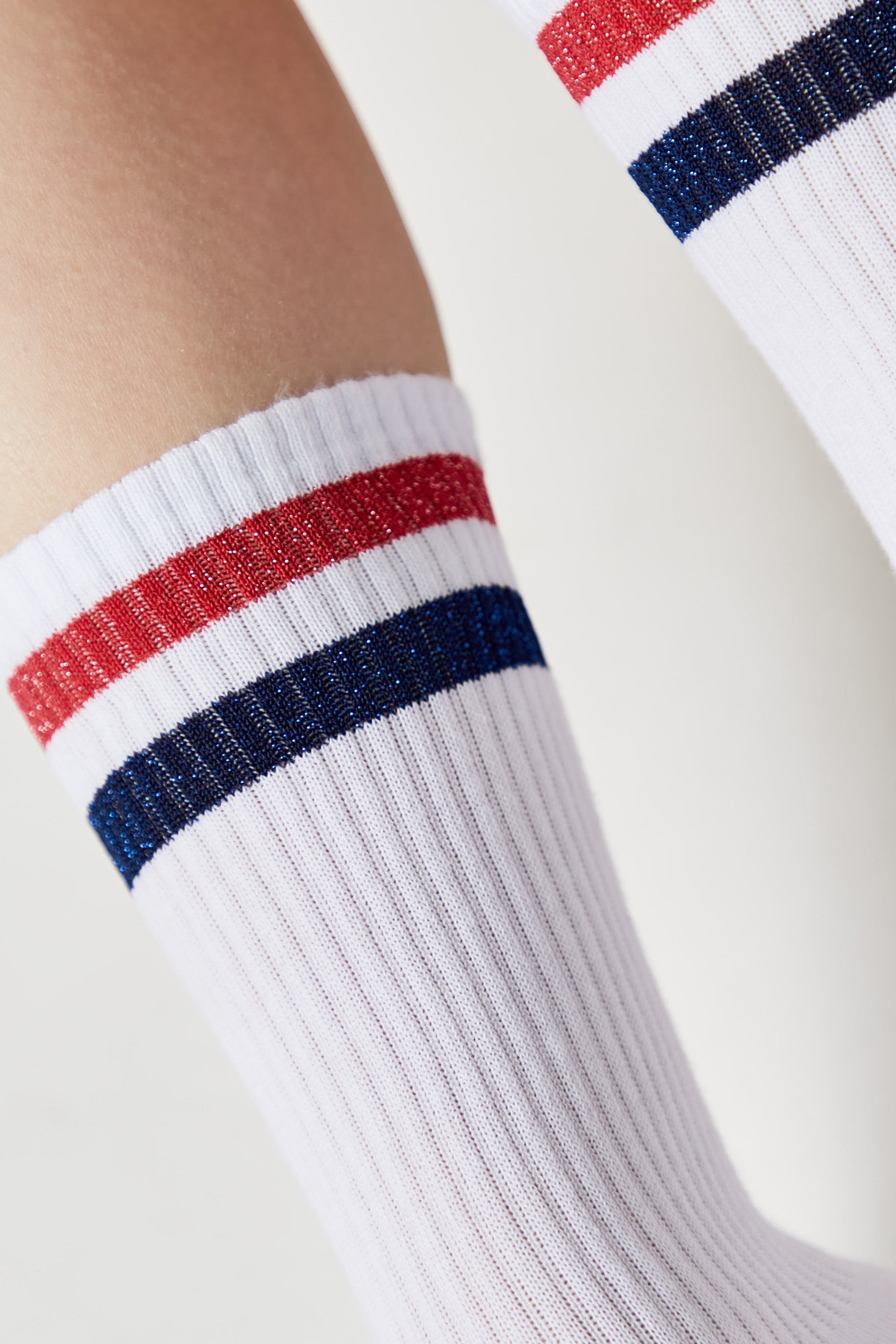Conte Cotton Long Socks Active 157 | Lurex Stripes